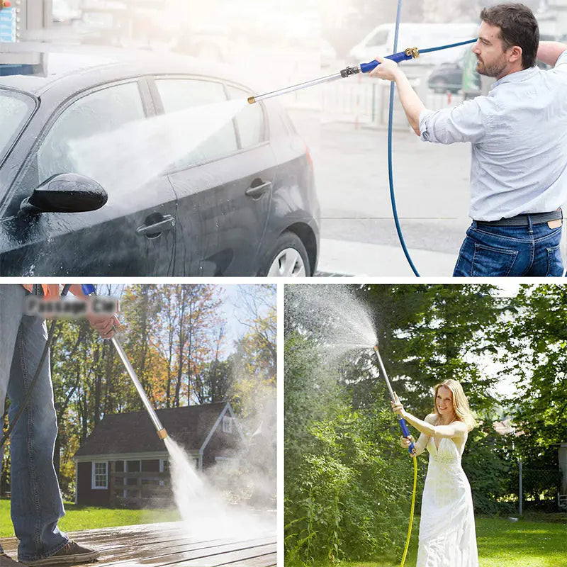 Stainless Steel Long-Handled High-Pressure Water Gun Set