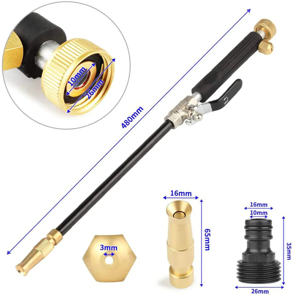 Stainless Steel Long-Handled High-Pressure Water Gun Set