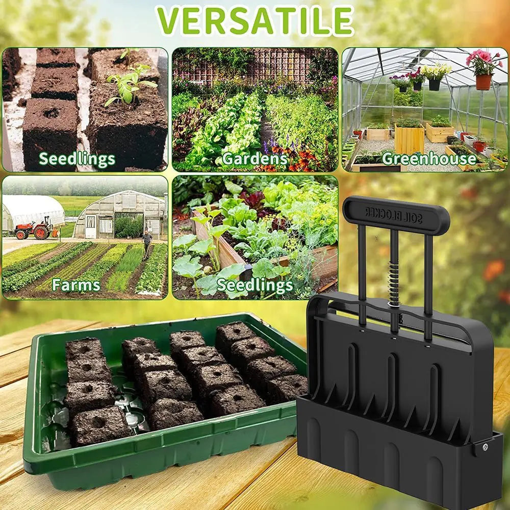Manual Soil Block Maker for Garden Seedling Tool